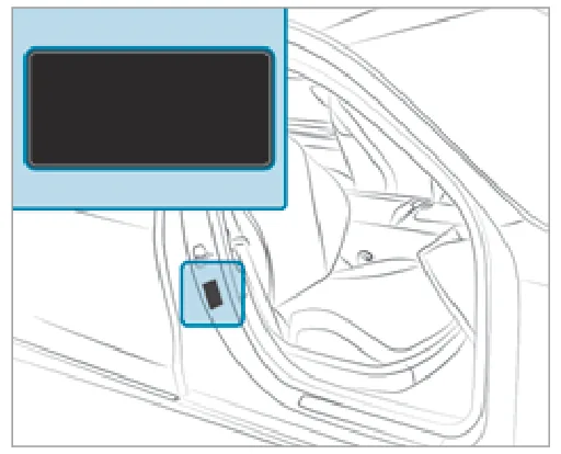 Где нанесён VIN / табличка — Mercedes-Benz E-класс, рисунок из руководства по эксплуатации